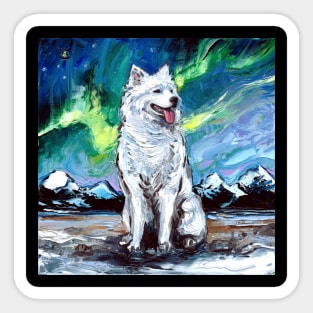 Samoyed Night Sticker